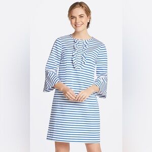 Draper James Sailor Stripe Ruffle Shift Dress